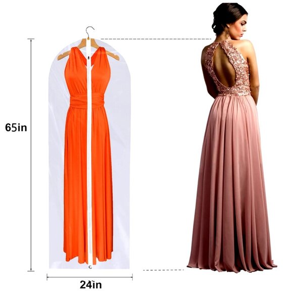 60 inch CLEAR front garment bags. Brand New Set of 6 - Picture 2 of 3